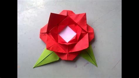 Tutorial Rosa De Papel Origami Youtube