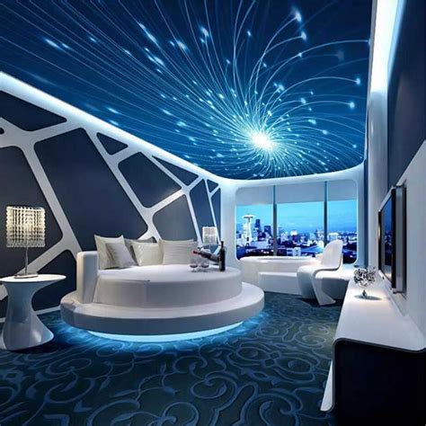 Space Interior Design Stars Of Living Rooms Planets And Galaxy In