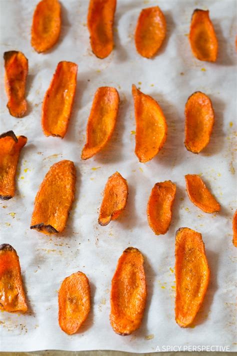 Healthy Baked Carrot Chips Video A Spicy Perspective