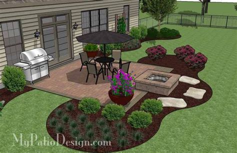 A paver patio can be a beautiful addition to your yard. DIY Square Patio Design with Fire Pit | Download Plan ...