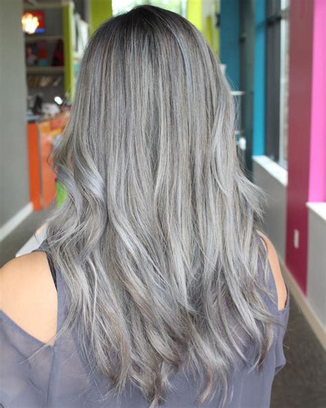 An ash gray mane requires quite a bit of upkeep in order to maintain that dark smoky look. Dark Ash Gray Hair Color