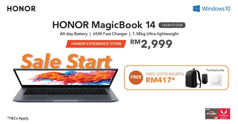 The honor 10 lite will be available for purchase in malaysia from hihonor.com/my and on honor malaysia's lazada official store from tomorrow (9 january 2019) starting 10am. Upgraded HONOR MagicBook 14 16GB+512GB Now Available In-Stores