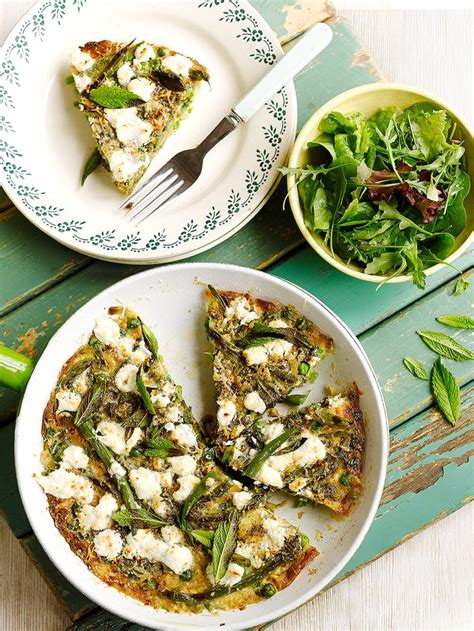 Goats Cheese And Vegetable Frittata Cheese Recipes Jamie Oliver