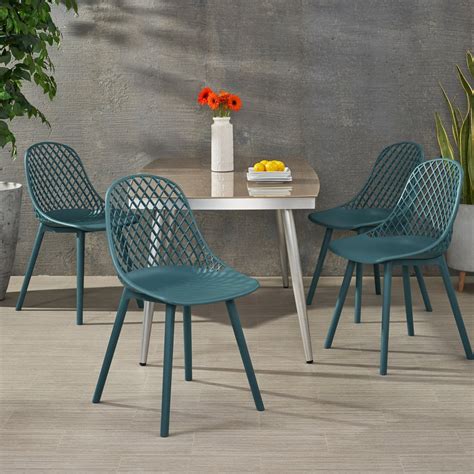 Outdoor Modern Dining Chair Set Of 4 Nh974213 Noble House Furniture