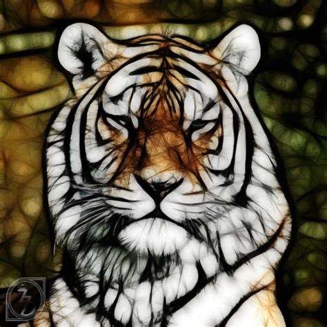 Painted Tiger Art Print By D77 The Digartist Society6 Tiger Art