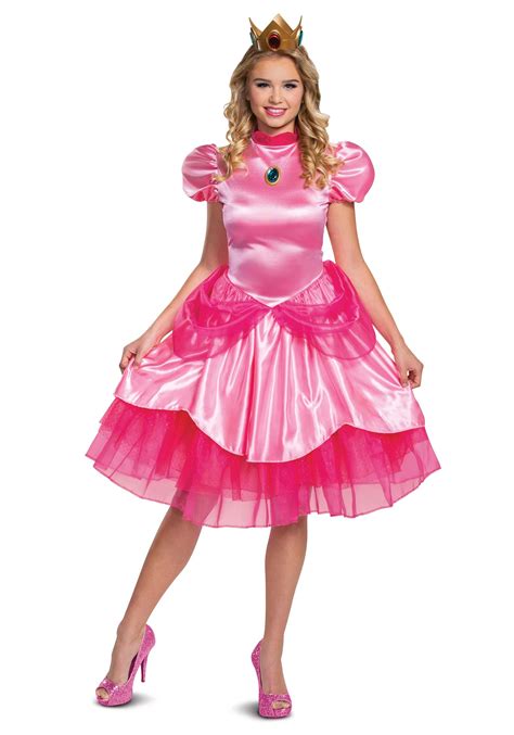 super mario deluxe princess peach women s costume