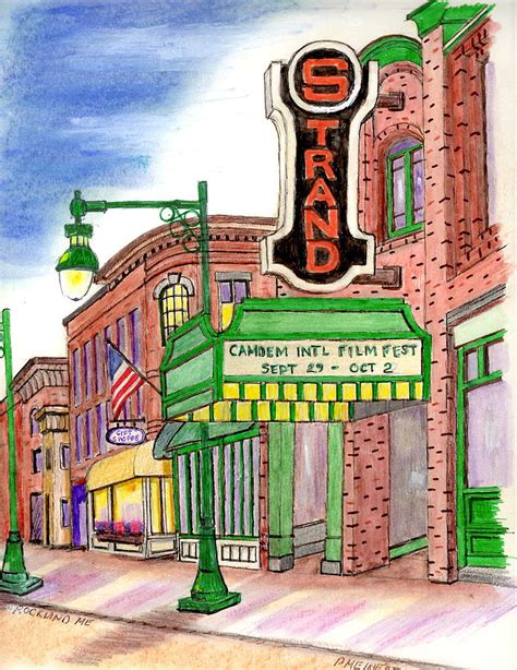 The Strand In Rockland Me Drawing By Paul Meinerth Fine Art America