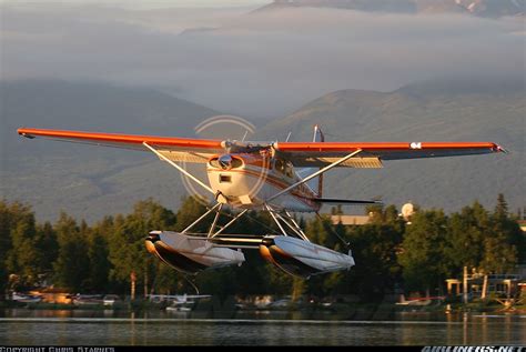 Magnificent Sunset Landing On Lake Hood In Alaska