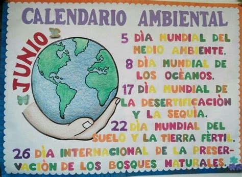 Cartelera Calendario Ambiental Dia Del Planeta Tierra Conservacion