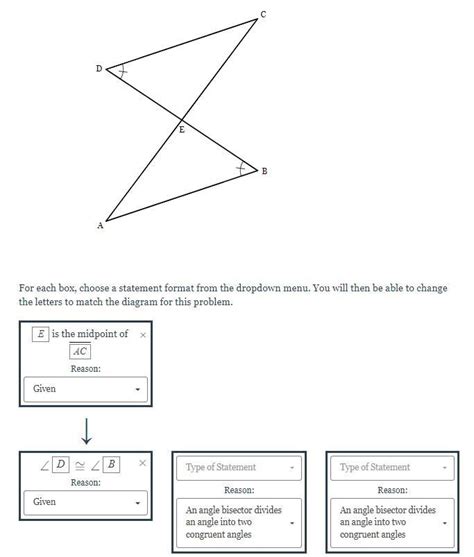 Given E Is The Midpoint Of Ac Complete The Flowchart Proof Below Note That The Last Statement