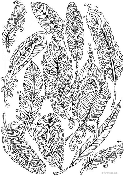 Unleash Your Creativity With Feathers Printable Adult Coloring Page