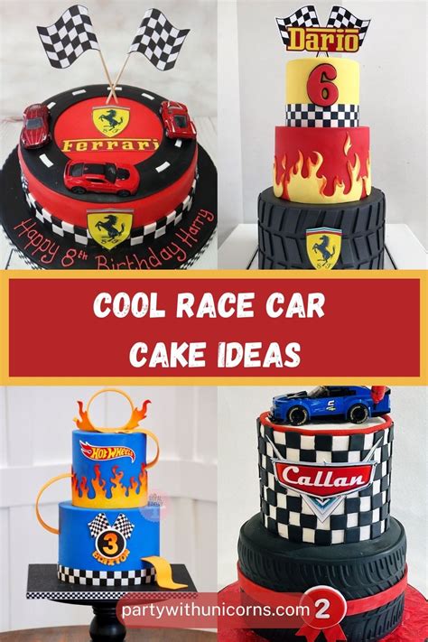 16 Cool Race Car Party Cake Ideas Party With Unicorns