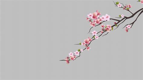 Cherry Trees Cherry Blossom Minimalism Dots Pink
