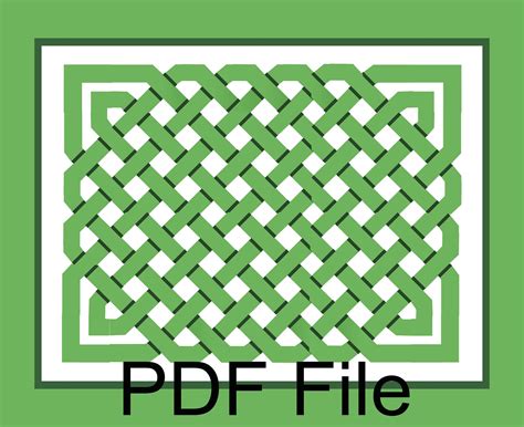 Large Celtic Weave Quilt Pattern Pdf File To Download Etsy Celtic
