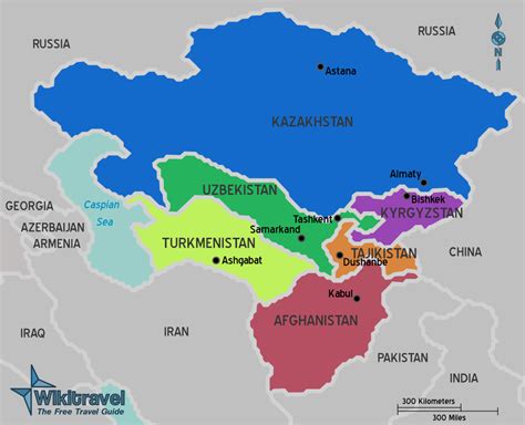 Central Asia Political Map Full Size Images And Photos Finder