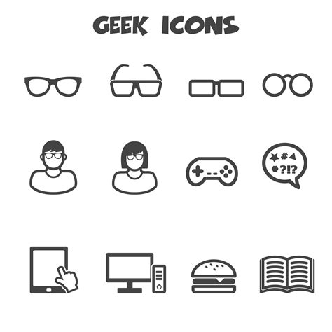 Geek Icons Symbol Download Free Vectors Clipart