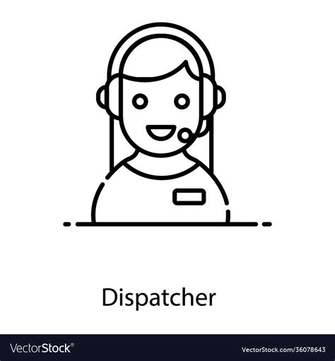 Dispatcher Royalty Free Vector Image Vectorstock