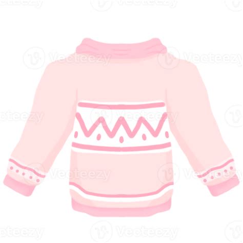 Cute Pink Sweater Winter Fashion Winter Clothing Illustration