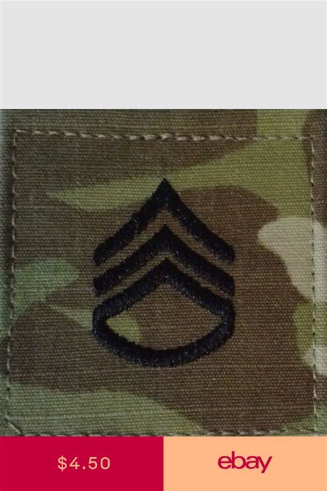 Usarmy Staff Sergeant E6 Ocp Regulation Patch Whook Made In Usa