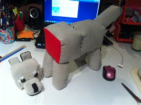 Minecraft Dog Tame Wolf Handmade Plushie Wip When Asking Flickr