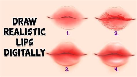How To Draw Realistic Lips Digitally Step By Step Tutorial Follow Along YouTube In
