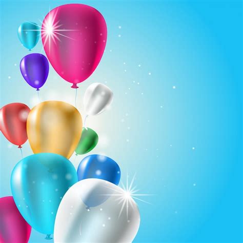 Premium Vector Birthday Balloons Background