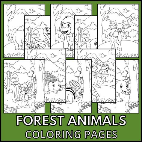 Forest Animals Coloring Pages Wild Animals Coloring Sheets For Kids