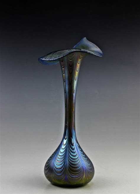 Amazing Bohemian Loetz Art Noveau Style Iridescent Vase Lot 38