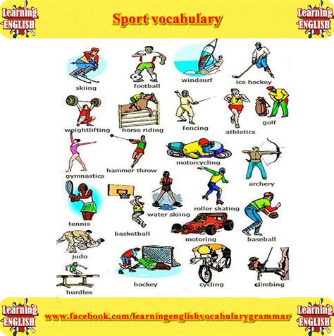 Learn The English Vocabulary For Sports Learn English Grammar English