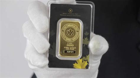 1 Oz Royal Canadian Mint Gold Bar 9999 Fine Goldmart Youtube