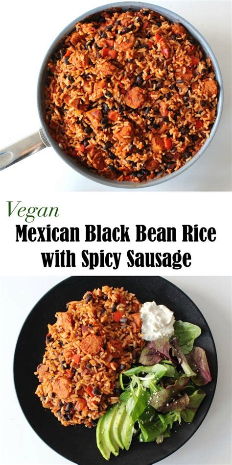 Mexican Black Bean Rice With Spicy Sausage Vegan Gluten Free Bit