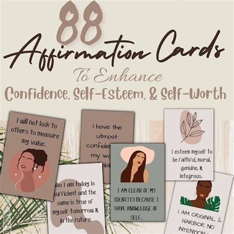 Printable Self Love Affirmation Cards Confidence Etsy
