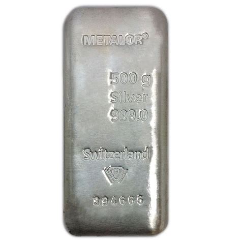 Metalor 500g Silver Bar Ats Bullion