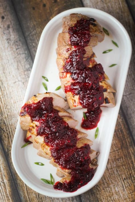 Let the meat come up to room temperature for 1 hour, insert a probe thermometer in the deepest part of. Pork Tenderloin with Chipotle-Cranberry Sauce - The ...