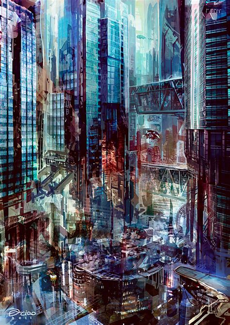 Futuristic City By Danciao Futuristic City Cyberpunk