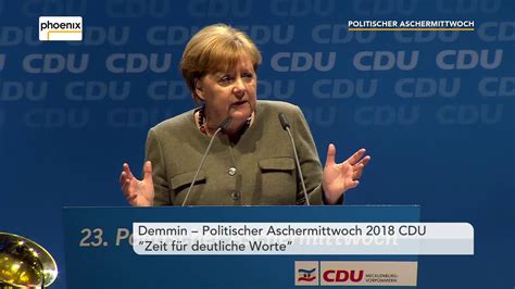 Rede Angela Merkel Beim Politischen Aschermittwoch Der Cdu Am 1402