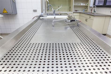 Autopsy Tables In Morgue Stock Photo Image Of Equipment 110259438