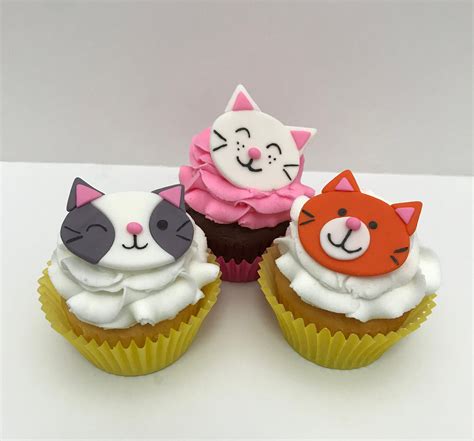 Cat Cupcake Toppers Cat Party Cat Cupcakes Cat Birthday Etsy