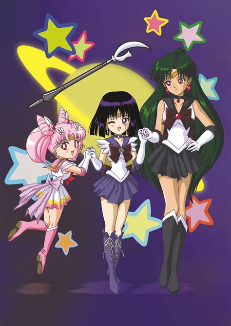 Chibi Setsuna Chibiusa And Hotaru Bakugan And Sailor Moon Fan Art