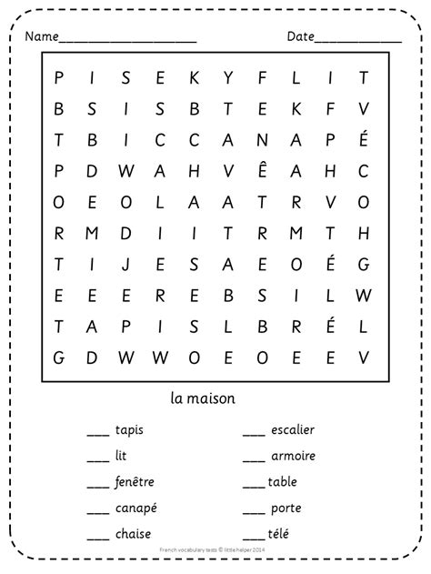 Free Printable Beginners French Worksheet For Kindergarten French