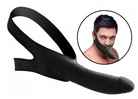 Face Fuk Strap On Mouth Gag Dildo Harness Fetish Sex Toy 848518013507