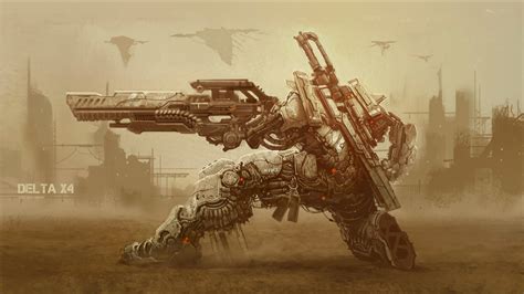 Download Mecha Futuristic Sci Fi Mech Hd Wallpaper