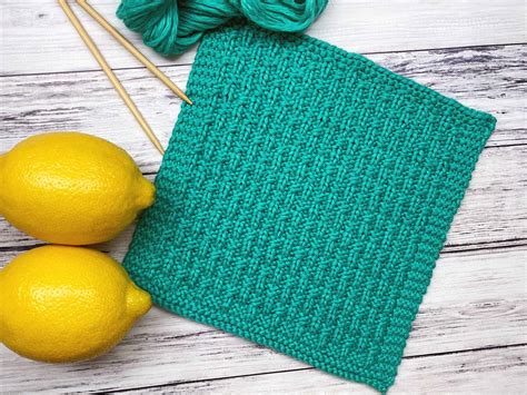 Easy Basketweave Knitted Dishcloth Pattern - love. life. yarn.