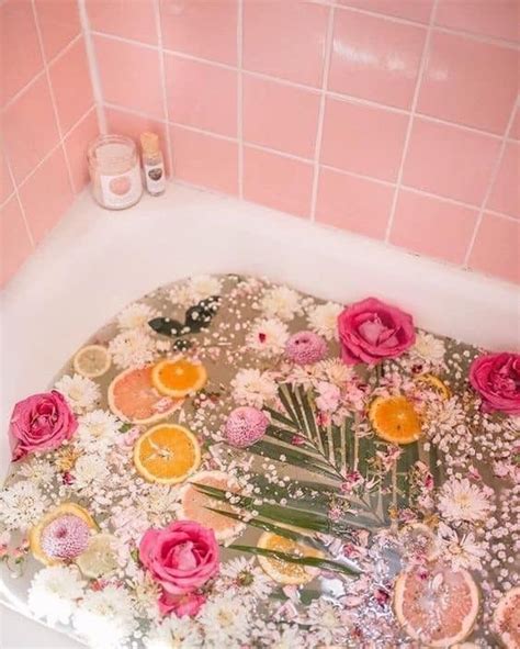Pin By Melissa Lucas On Enchantment Flower Bath Bath Aesthetic