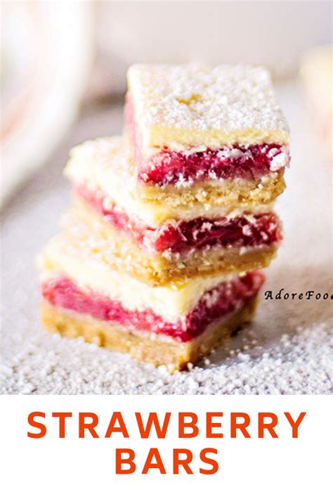 Easy Strawberry Bars Recipe With Crumbly Crust And Cream Cheese