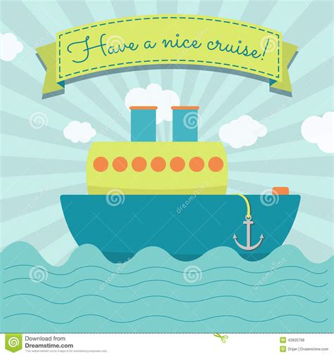 Have a nice cruise stock vector. Illustration of blue - 43920798