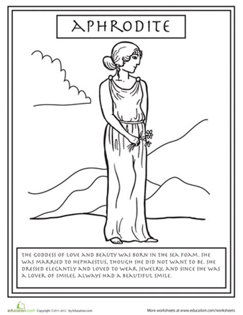 Free countries and cultures coloring pages. Greek Gods: Aphrodite (With images) | Greek gods, Greek ...