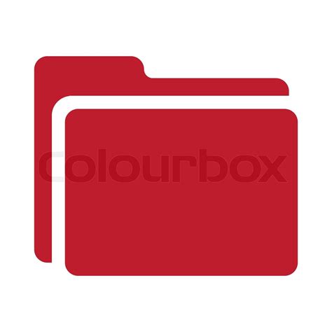 Icon Folder Red Stock Vector Colourbox
