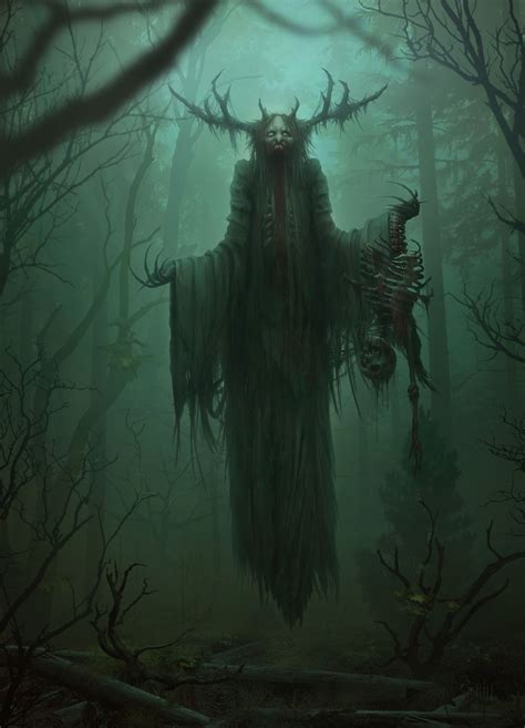 Pin By Who On Arrt Dark Fantasy Art Forest Fantasy Art Scary Art