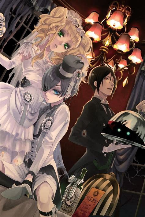 Elizabeth Middleford Ciel Phantomhive And Sebastian Michaelis ♥ Black